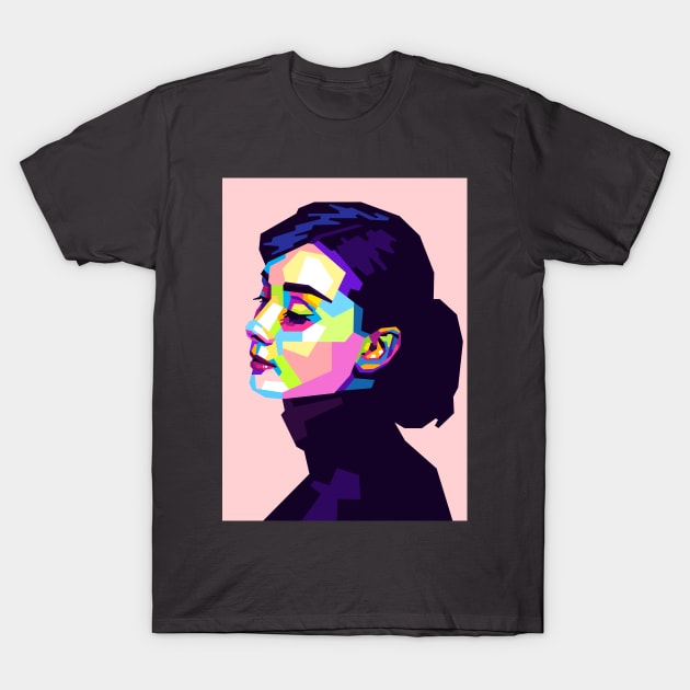 Audrey Hepburn - WPAP T-Shirt by Wahyu Aji Sadewa